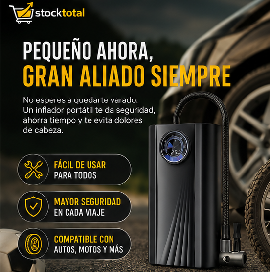 💨 TurboInfla – Compresor Portátil Auto