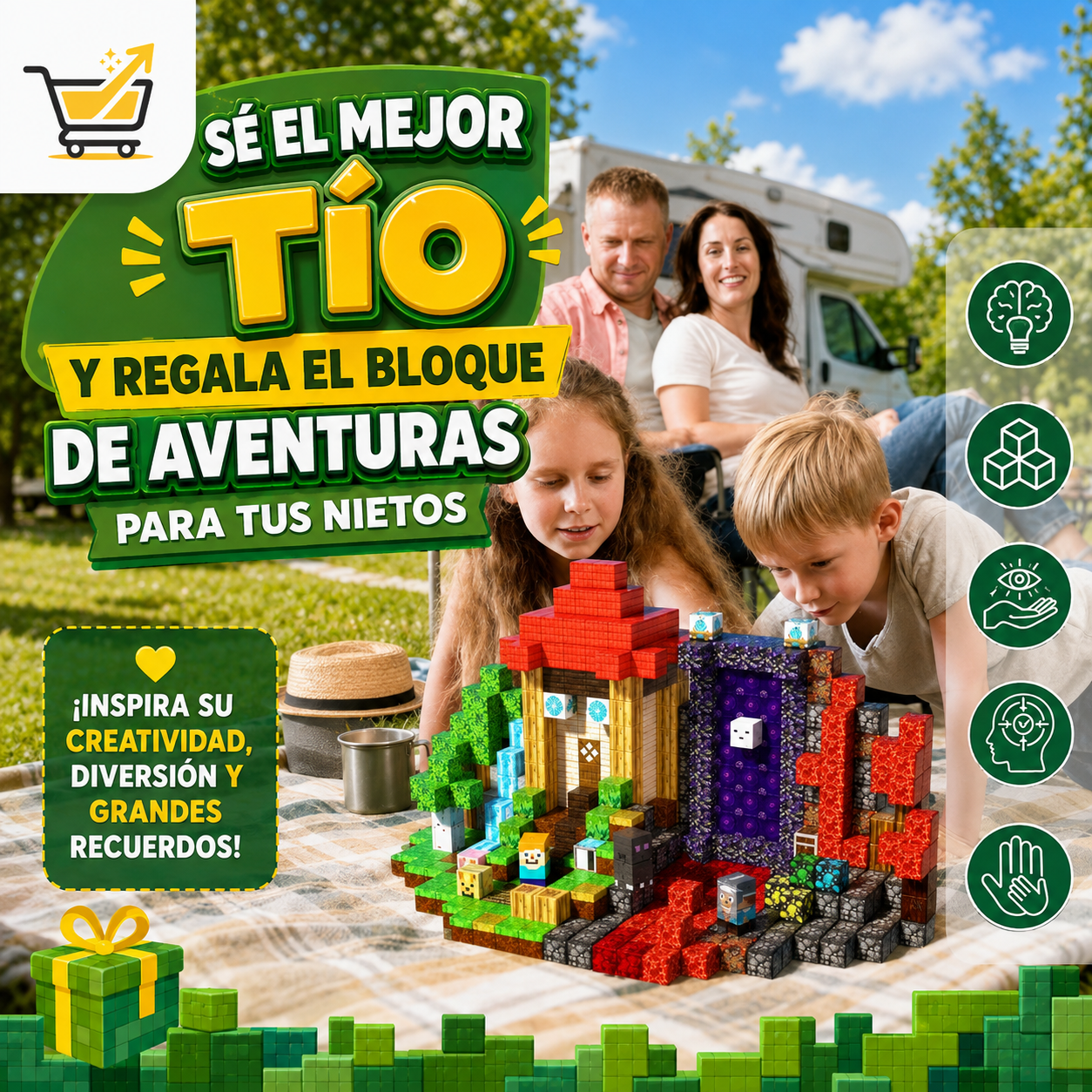 Bloques Magnéticos Minecraft 86 Piezas ¡Con 50% DE DESCUENTO!
