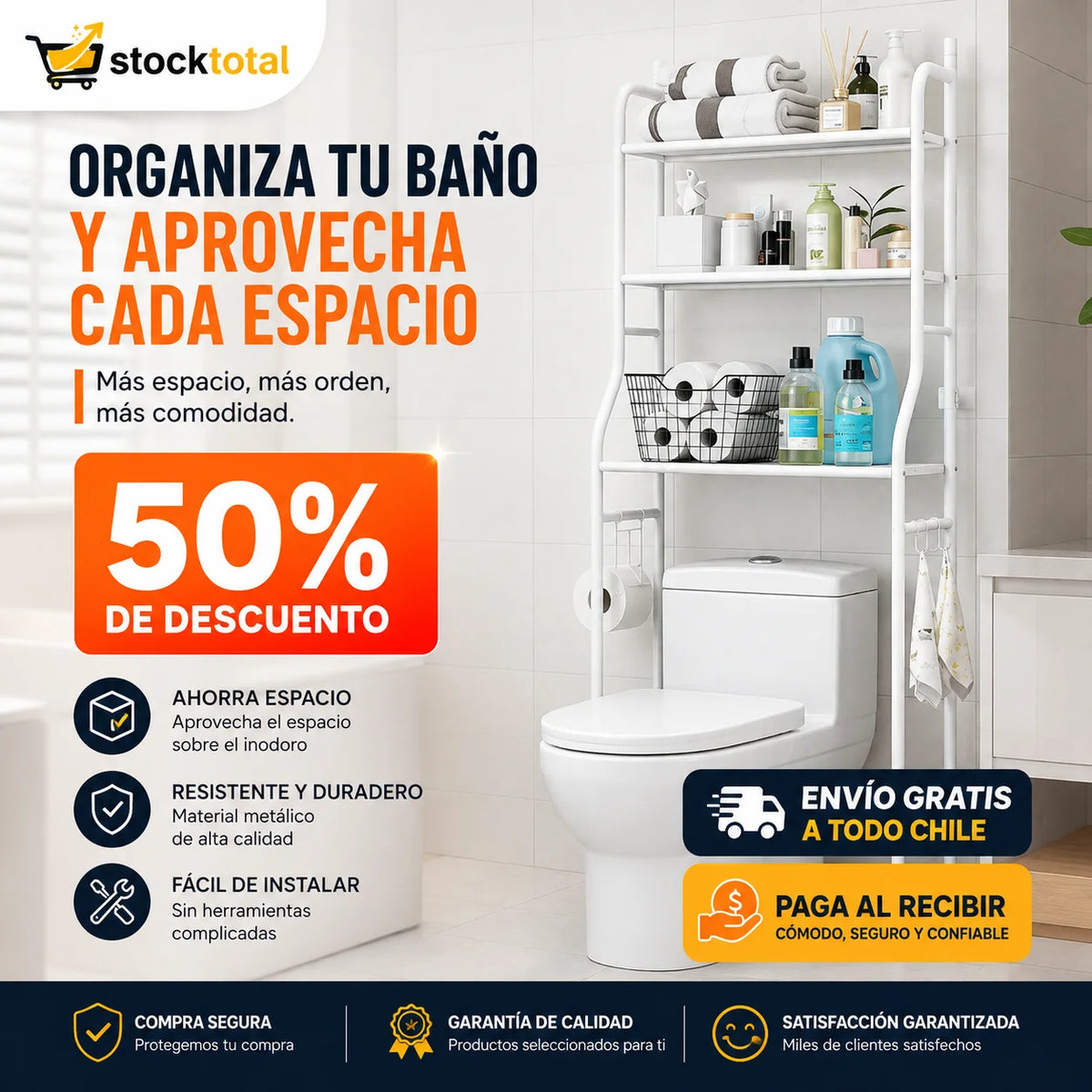 Organizador de Baño | 50% de Descuento