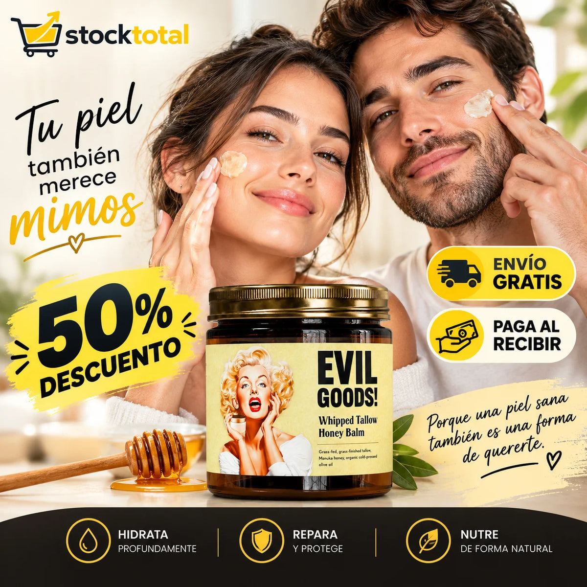 Sebo de Res EVIL GOODS- Nutre tu piel desde el primer uso