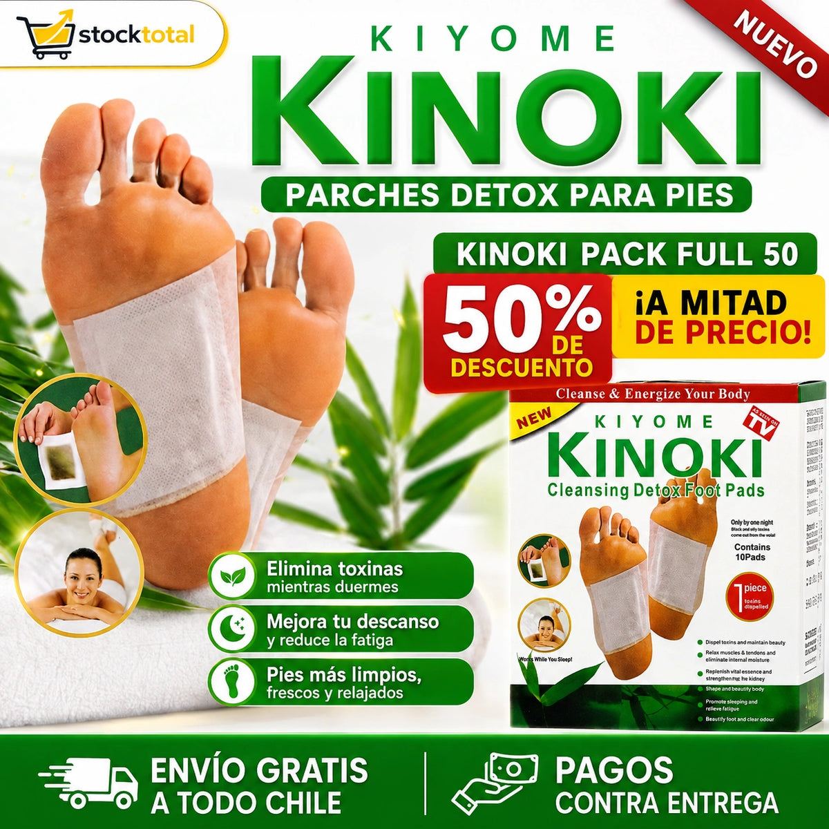 Kinoki Pack Full 50 a MITAD DE PRECIO