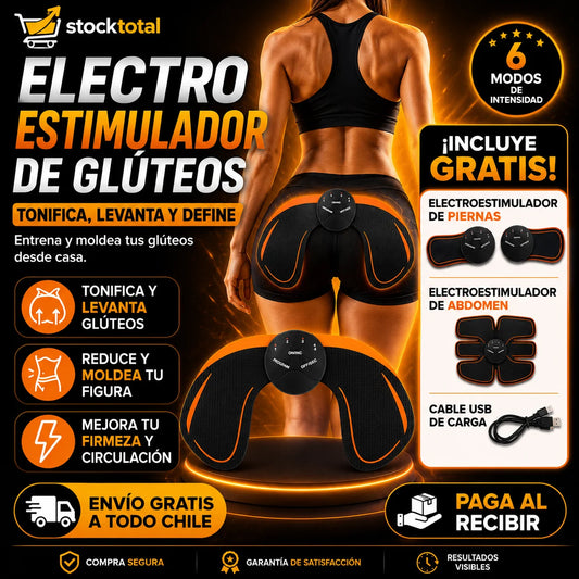 Electroestimulador de Glúteos y llévate GRATIS el pack de Abdomen y Piernas