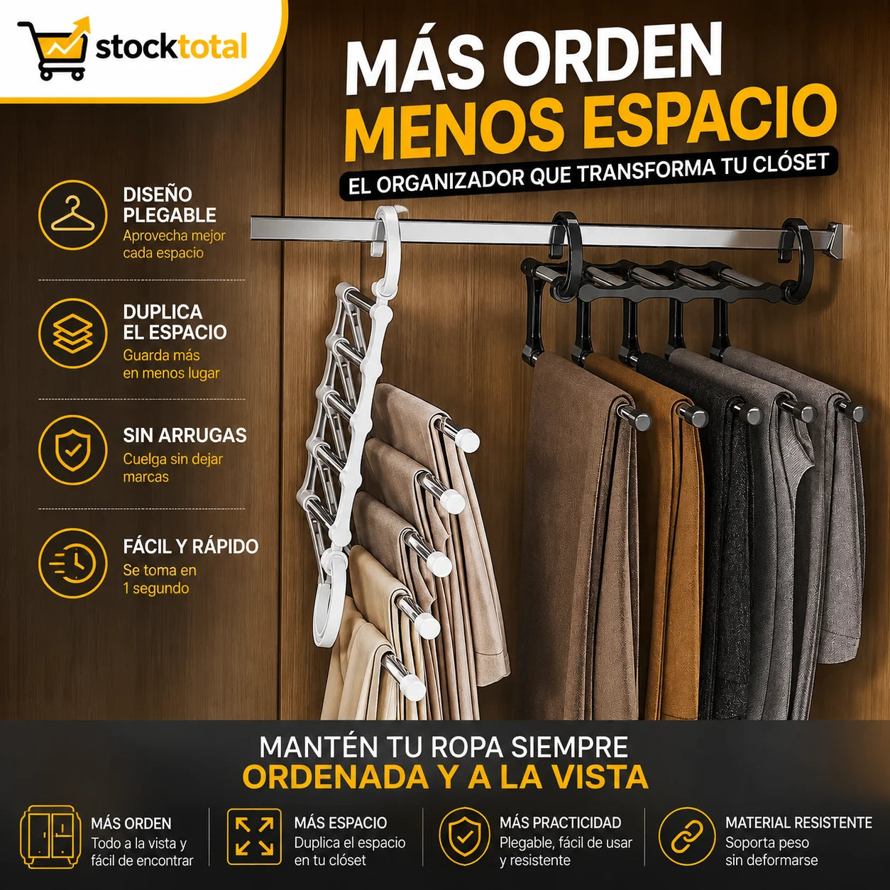 Pack 3 Organizador de pantalones 50% de DESCUENTO