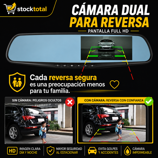Espejo Multivisión DVR | Tu copiloto de seguridad ¡50% DE DESCUENTO!