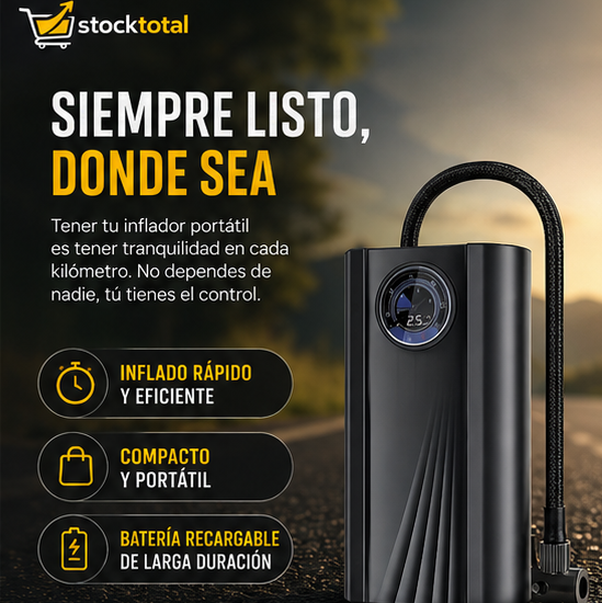 💨 TurboInfla – Compresor Portátil Auto