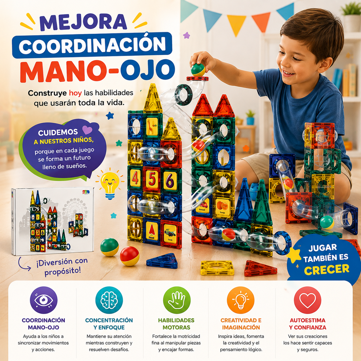 Bloques Magnéticos con 97 piezas 50% de descuento