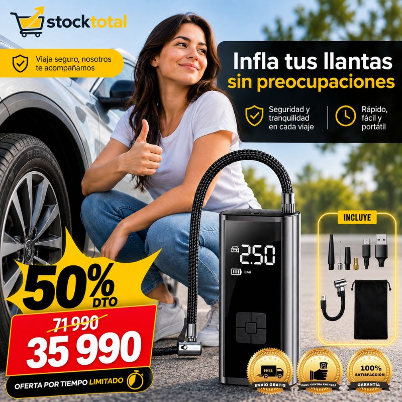 Compresor Electrico portatil con 50% DE DESCUENTO 🤯